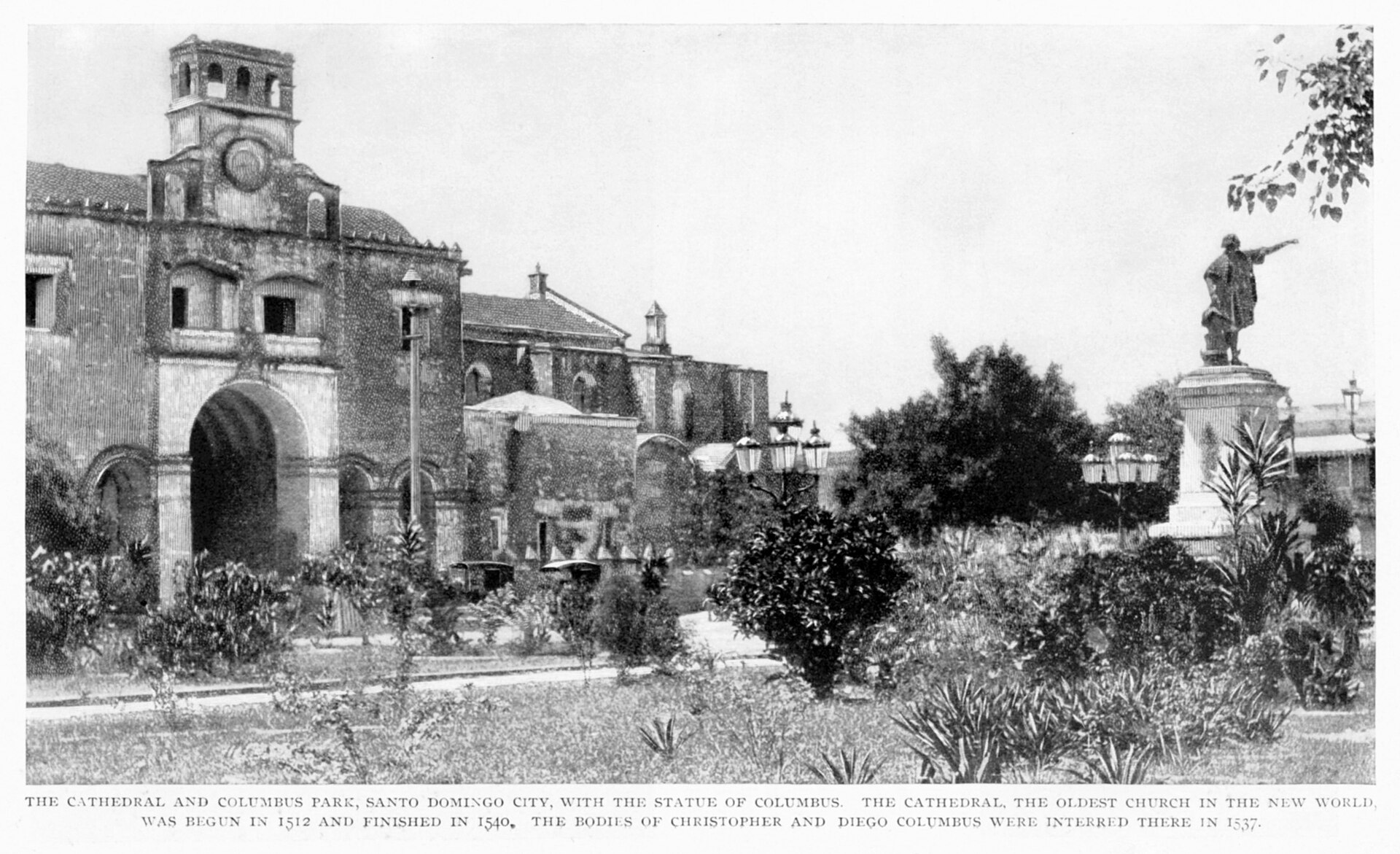 1899年书籍插图：大教堂与哥伦布广场