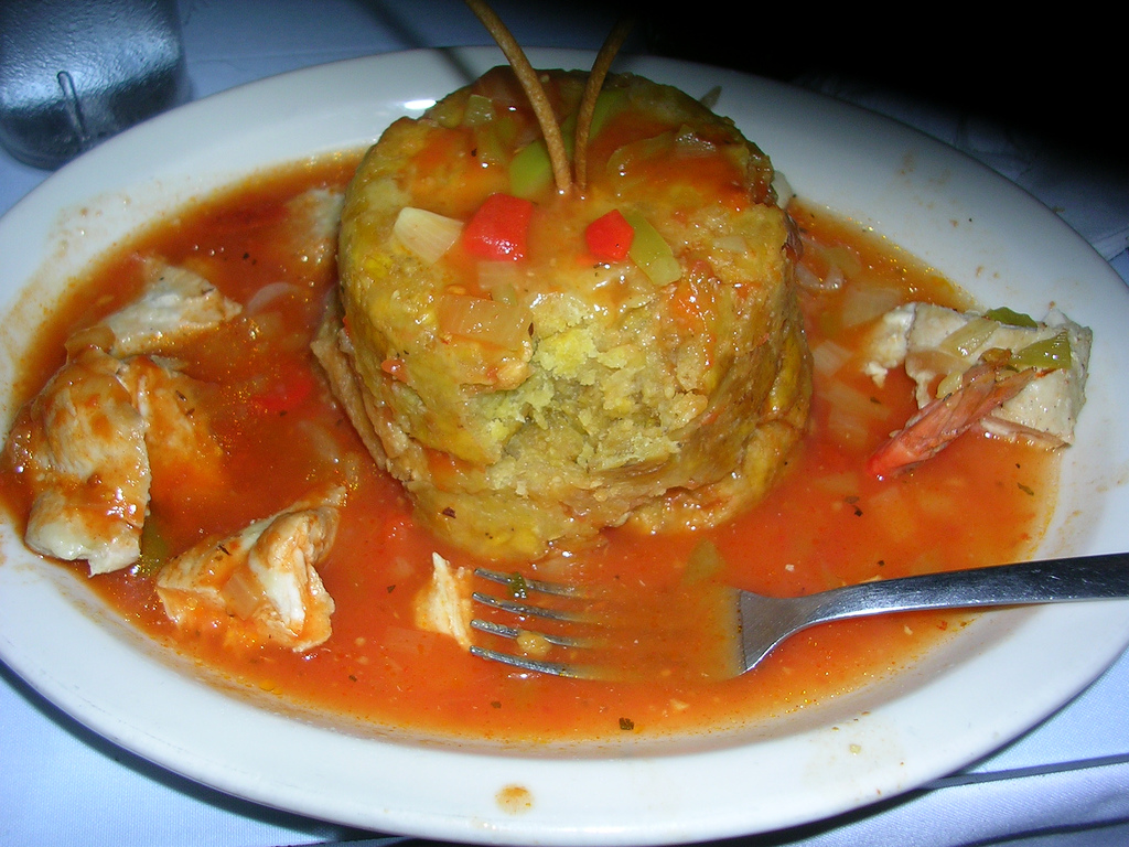 Mofongo con pescado